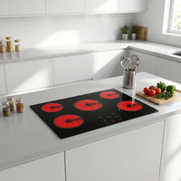 Table de cuisson en céramique de 36 pouces avec 5 zones, cuisinière électrique encastrée sans gaz
