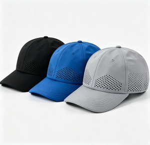 Custom Hand Embroidery Waterproof Golf Caps with Laser Cut <b>Leopard</b> Pattern Inner Tape Closure Vietnam Manufacturer Logo <b>Print</b> - Product Image 1