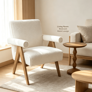 Modern Living Room Chair Luxury Armchair with Solid Wood <b>Frame</b> and Soft Upholstery for Home Decoration - Product Image 6