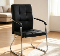 Chaise de bureau ergonomique moderne en cuir PU durable pour la maison, le bureau, le salon, la chambre, la villa, l'hôtel et les salles de conférence (éco-responsable)