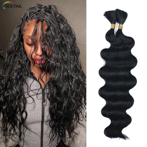 Extension <span class=keywords><strong>per</strong></span> capelli Futura Fiber Body Wave Bulk <span class=keywords><strong>per</strong></span> trecce Boho, colore naturale senza trama, capelli sintetici Boy Wave Bulk - Product Image 1