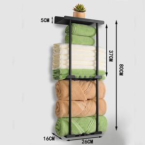 Estante de Almacenamiento para Baño y Toallero de Pared Sin Perforaciones para Cuarto de Ducha - Product Image 3