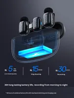Mini microphone cravate sans fil pour téléphone portable, diffusion en direct, enregistrement sonore, réduction du bruit - Professionnel