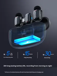 Micrófono Inalámbrico Mini, Tipo Solapa, con Clip para Cuello, para Teléfono Móvil, Transmisión en Vivo, Reducción de Ruido, Sonido Profesional Pequeño - Product Image 5