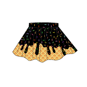 Ropa de Yoga para Niñas: Falda Pantalón con Diseño de Helado y Chispas, Novedosos Diseños de Moda Personalizada para Niñas Pequeñas, Ideales para Jugar Tenis - Product Image 6