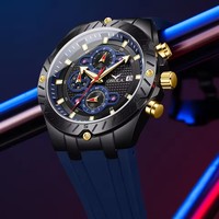 Montres pour hommes Onola avec bracelet en silicone, quartz, décontractées, de luxe, étanches, lumineuses, chronographe, montre-bracelet pour homme, Relogio Masculino