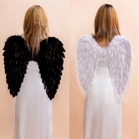 Ailes d'ange, ailes de démon, ailes en plumes pour Halloween, Noël, carnaval, cosplay, accessoires de scène de mariage, cadeau pour enfants, fournitures de fête