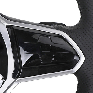 Volant en cuir semi-perforé R <span class=keywords><strong>Line</strong></span> Golf 8 pour VW Volkswagen Golf 8 MK8 8R R Gti Gtd Jetta <span class=keywords><strong>Tiguan</strong></span> Polo Passat CC B7 B8 - Product Image 4