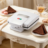 Machine à sandwichs électrique pour le petit-déjeuner, plaques antiadhésives fixes, grill de cuisson domestique sûr