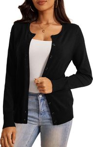 Pulls en tricot doux à col rond <span class=keywords><strong>et</strong></span> manches longues de style coréen pour femmes, cardigan à boutons, <span class=keywords><strong>pull</strong></span> en tricot pour toutes les saisons (personnalisable) - Product Image 5