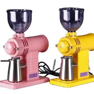 Comercial Uso Duplo Carregamento Elétrico 80mm Cutter Head 10 Níveis Ajuste Ajustável 250g Bean House Titanium Alloy Coffee Mill