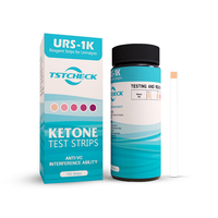 Bandelettes de test de cétone URS-1K 100 comptes de bandelettes de test de cétose de réactif d'urine