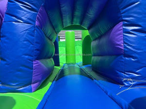 Grand parcours d'obstacles gonflable avec toboggan, château gonflable, jeu interactif extérieur, course d'obstacles gonflable pour enfants et adultes - Product Image 5
