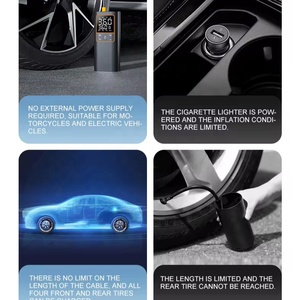 Dijital basınç göstergesi 12V elektrikli lastik 6000 ile araba lastikleri için 150PSI hava pompası mAh otomatik taşınabilir hava pompası