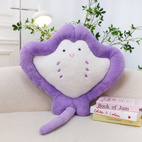 Vente en gros de jouets en peluche animaux marins mignons baudroie Manta Ray cadeaux pour enfants poupée méduse multicolore