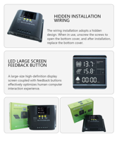 40A 60A PWM Solar-Laderegler 12V-48V LCD-Display USB Automatische Erkennung von Blei-Säure-Batterien 480W Max PV CE-Zertifiziertes Solarpanel