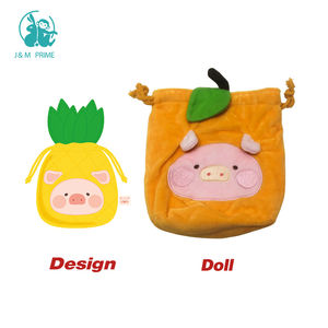 Nouveau mini porte-monnaie de dessin animé mignon pour enfants sac <span class=keywords><strong>en</strong></span> peluche doux conçu par un cochon <span class=keywords><strong>en</strong></span> peluche polyvalent féminin rempli de coton PP - Product Image 2