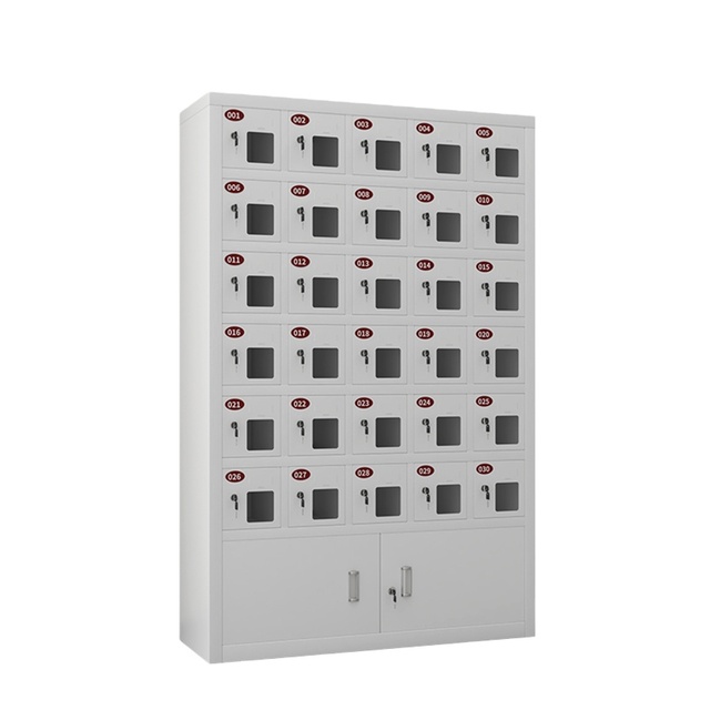 Modern Metal Multi-Door Phone Charging Station Steel Mobile Phone Locker for Supermarket School Gym Hospital