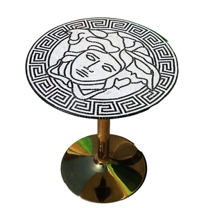 WEIDE tùy chỉnh hiện đại khảm đá Cẩm Thạch Bàn cà phê đánh bóng đá hàng đầu cho khách sạn ngoài trời sân phòng khách ăn - Product Image 1