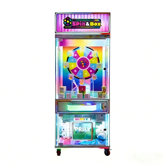 YPfuns Customized Iron Metal Acrylic English Games Coin-Operated Prize Claw Crane Machine 110/220V Flashing Light Indoor