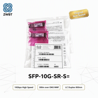 Modul Switch Cisco SFP-10G-SR-S= ,10GBASE-SR SFP+ untuk Modul Transceiver Optik LC 850nm Kelas S MMF