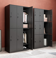 Armoire à 8 portes en métal avec 2 compartiments