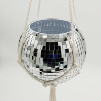 Pot de fleurs boule disco moderne de 4 pouces, effets miroir réfléchissants, plastique, verre, couleur personnalisable, décoration de jardin suspendue intérieure/extérieure