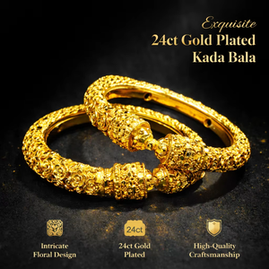 24Ct เคลือบทองสำหรับสาวในเมืองเครื่องประดับแฟชั่นเครื่องประดับแบบดั้งเดิมชุดคาดะสำหรับงานแต่งงานและงานปาร์ตี้ - Product Image 5