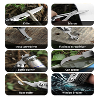 Couteau de poche pliable multifonctionnel en acier inoxydable avec ciseaux pour le camping en plein air EDC