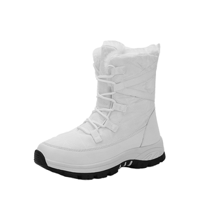 Nouvelle Arrivée Bottes de Neige Blanches en Fourrure pour Femme, Chaussures de Sport Hiver Antidérapantes en Polyester à Prix Abordable pour l'Extérieur - Product Image 4