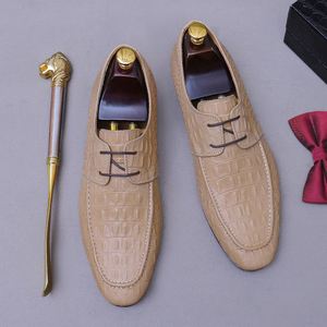 ASTON M.JAZZ Chaussures de ville et de mariage pour hommes en cuir véritable, à bout pointu, respirantes, à lacets, décontractées, grandes tailles, légères, haut de gamme - Product Image 3