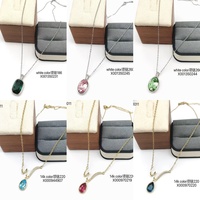 Perhiasan XUPING Grosir Set Kalung Liontin Kristal Warna-warni Kupu-kupu Hati Bintang Bunga Hewan Mutiara Perhiasan Fashion Wanita