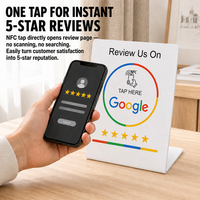 Support de signalisation personnalisé en PVC NFC213 215 pour avis Google, avec code QR, adhésif, étanche, paiement sans contact, signalisation de commentaires, service café