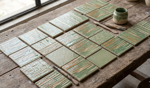 Azulejo Cerámico Moderno Verde Luminoso con Serigrafía Esmaltada 4x4, Adornos para Piscina, Diseño Artesanal a Medida para Diseño <span class=keywords><strong>de</strong></span> <span class=keywords><strong>Interiores</strong></span> - Product Image 4
