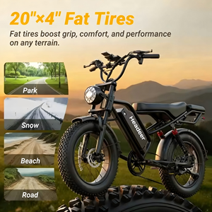 Vélo électrique tout-terrain à pneus larges, suspension intégrale, longue autonomie, vélo de ville, vélo électrique tout-terrain, Fatbike, Bicicleta Electrica - Product Image 6