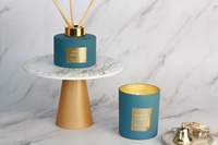 Ensemble cadeau diffuseur à bâtonnets et bougie parfumée au design unique, huile aromatique en gros, coffret d'aromathérapie, bougie parfumée