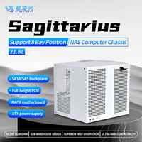 Boîtier NAS Sagittarius 8 baies Hot-Swap, Châssis Serveur de Stockage MATX/ITX avec Backplane SATA, Alimentation ATX Métallique, 4 Emplacements PCIe - En Stock
