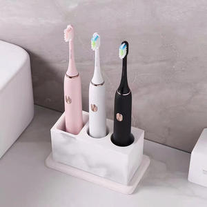 Soporte para cepillos de dientes de tierra diatomácea con ranura para pasta dental, soporte impermeable de plástico para cepillos de dientes eléctricos para baño - Product Image 4