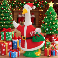 Déguisement de canard en tissu pour Noël, Thanksgiving, Halloween - Décorations de fêtes fantôme, citrouille, bonhomme de neige
