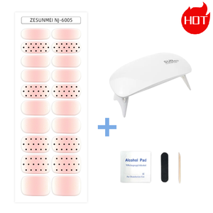 Nouveau <span class=keywords><strong>Gel</strong></span> UV Nail Sticker 3D Style Semi-Durci <span class=keywords><strong>Ongles</strong></span> Wraps avec Sun Mini Lampe Logo Personnalisé Appuyez sur <span class=keywords><strong>Faux</strong></span> <span class=keywords><strong>Ongles</strong></span> pour les Doigts - Product Image 4