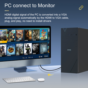 สาย HDMI เป็น VGA ยี่ห้อ Mindpure รุ่น Active รองรับความละเอียด 1080P 60Hz พร้อมช่องเสียบแจ็คเสียง 3.5 มม. และช่องเสียบ USB สำหรับจ่ายไฟภายนอก รุ่น CS5210 สำหรับ PS4, <span class=keywords><strong>Switch</strong></span> และจอภาพ - Product Image 4