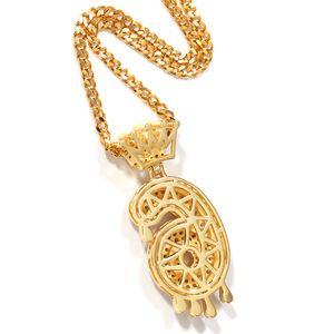 จี้เพชรทรงหยดน้ำ Crown Digital พร้อมตัวอักษรภาษาอังกฤษแบบกำหนดเอง สร้อยคอฮิปฮอป - Product Image 5