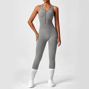 Tuta da Yoga Intera Aderente con Schiena Scoperta per Donna, Alta Elasticità, Abbigliamento Sportivo Monopezzo - Product Image 3