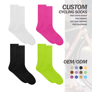 Chaussettes de cyclisme aérodynamiques à compression à séchage rapide avec logo personnalisé, design de haute qualité pour vélo de route - Product Image 1