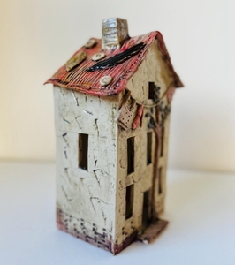 Large Handmade <strong>Pottery</strong> House Tea Light Holder Wattlewood <strong>Cottage</strong> - Product Image 4