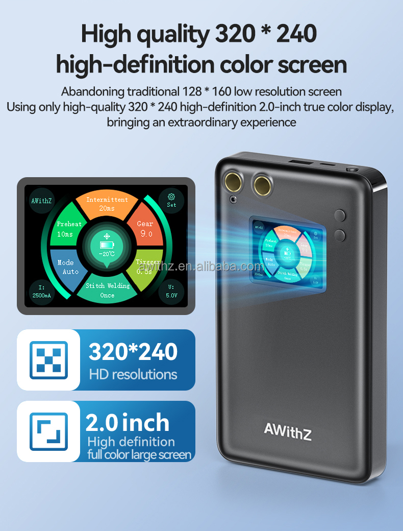 Awithz Punktschweißgerät Spot Welder, AWithZ Battery Spot Welder 7500 MAh, Large Screen, Multilingual Intelligent User Interface, For Repair Of Precision Instruments And Batteries (U3 Akku Schweißgerät