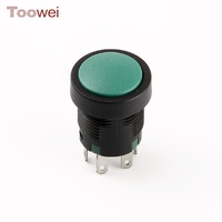 Interrupteur à bouton-poussoir momentané à verrouillage automatique TOOWEI 5A 125VAC, boîtier en plastique noir