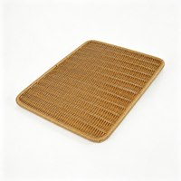 Set de table rectangulaire polyvalent en rotin PP, écologique, réutilisable, imperméable, tissé, léger, facile à nettoyer pour la maison et la cuisine