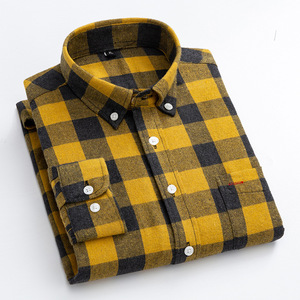 Áo sơ mi nam dài tay chất lượng cao, thiết kế tùy chỉnh, họa tiết kẻ caro, kiểu dáng đẹp, 100% cotton, dành cho mùa thu và mùa đông - Product Image 3