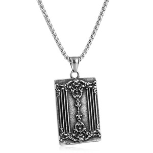 Collar de Acero Inoxidable con Colgante de Rey de Cartas, Diseño de Esqueleto, Estilo Punk Retro para Hombre - Product Image 2